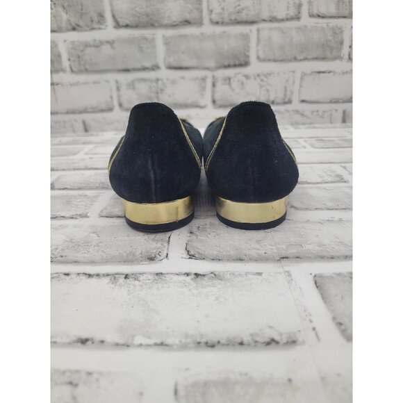 Seychelles Birch Flats Black Suede Gold Toe Buckle and Heel Size 8.5 - Picture 5 of 7